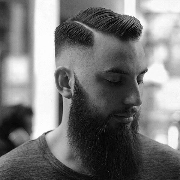 Clean Cut Hard Part Mens Hair Style