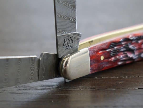 Clip And Sheepfoot Blade Case Knives Crimson Bone Peach Seed Jig Stockman Knife