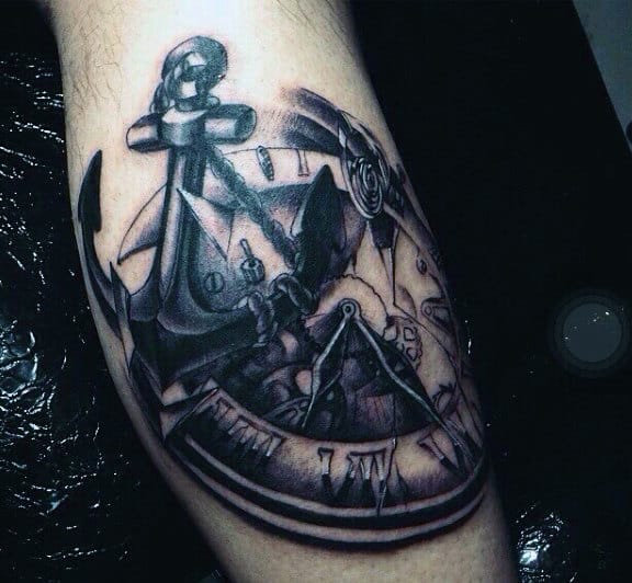 Clock Tattoo Design For Males