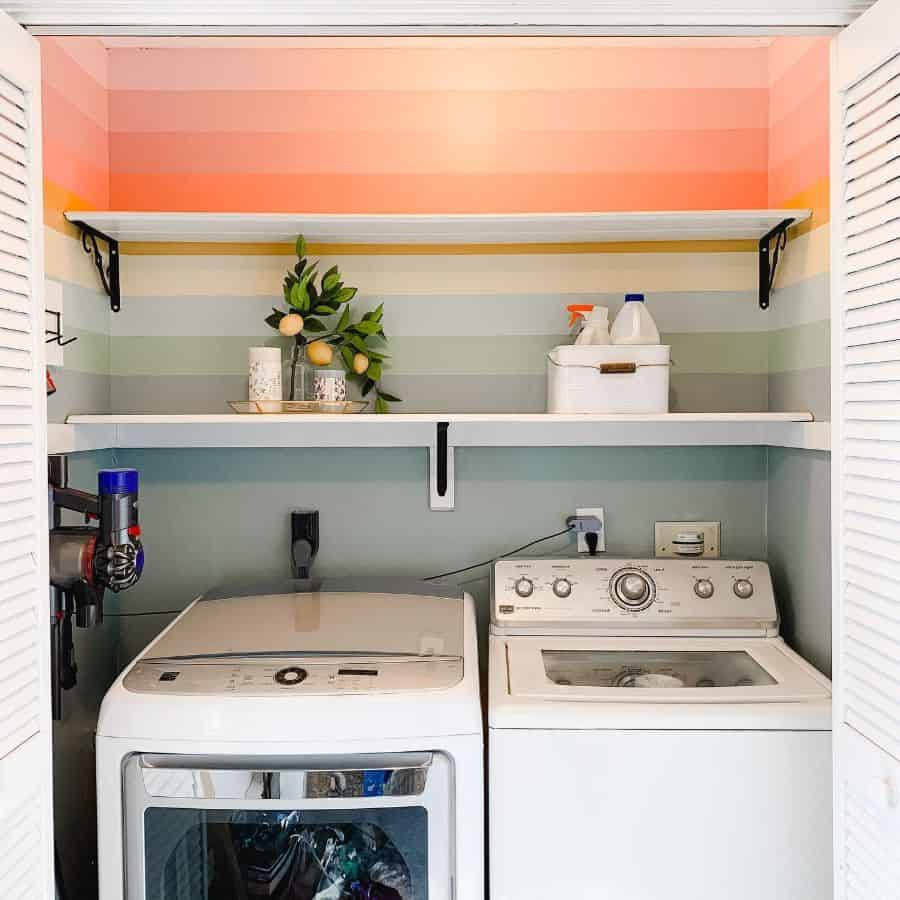 colorful closet laundry room 