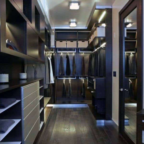 Closet Lighting Interior Design For Men