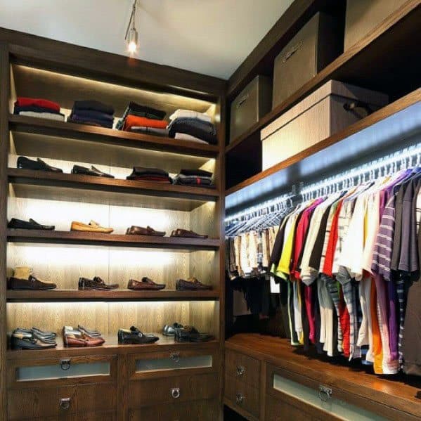 Closet Lighting Interior Ideas For Guys