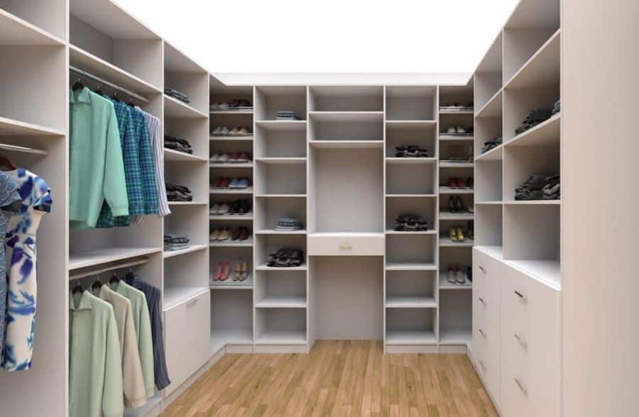 walk-in closet storage