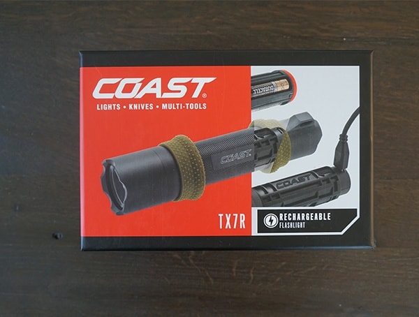 Coast Portland Tx7r Rechargeable Led Flashlight Box Front
