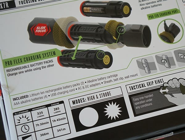 Coast Tx7r Back Of Box Detail