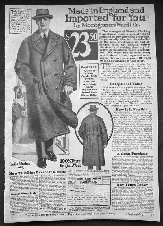 Coat 1920s Mens Fashion Shopping Catalog