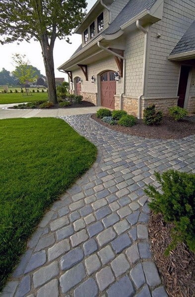 cobblestone walkway