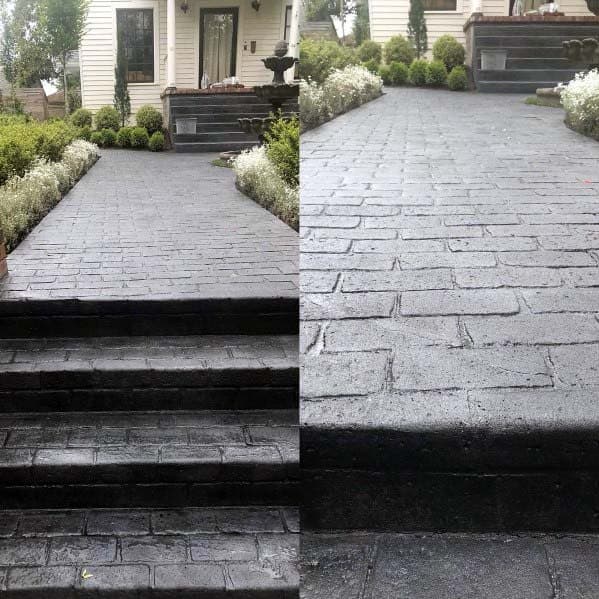 cobblestone concrete walkway 