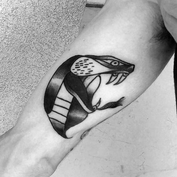 Cobra Snake Head Awesome Small Arm Tattoos For Guys