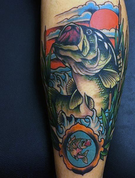 Color Lucky Fish Guy's Tattoo