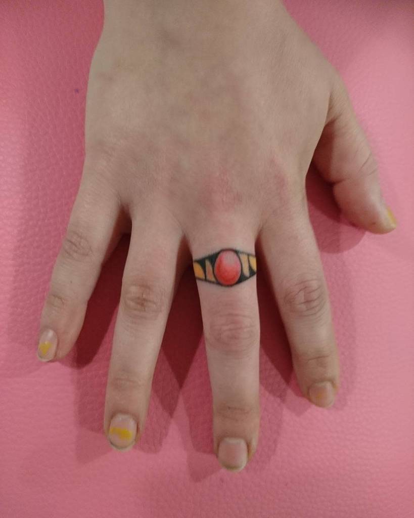 Color Ring Tattoo