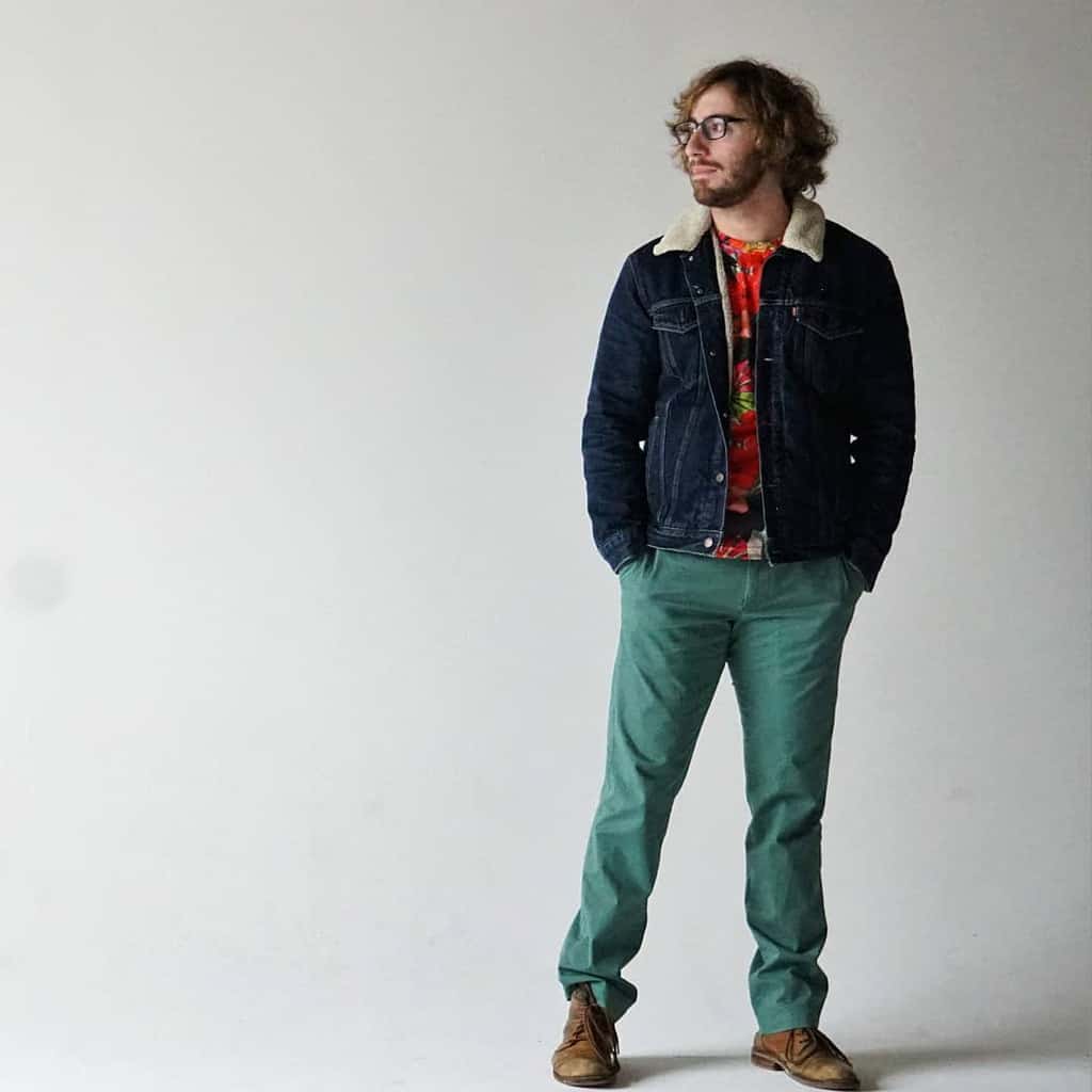 Colorful Green Pants Outfit