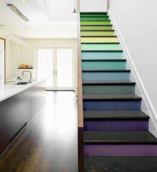 color block stairs 