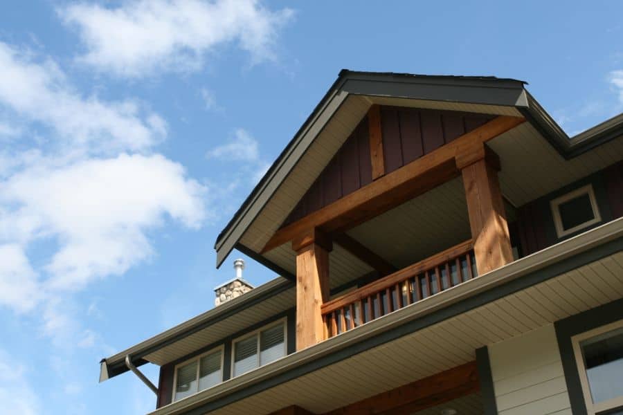 wood column craftsman style homes