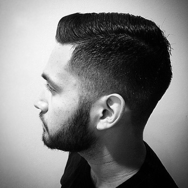 Comb Over Fade Haircut For Men With Low Fade On Sides