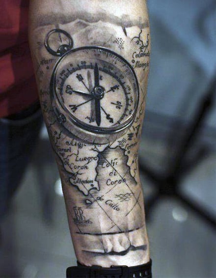 Compass Tattoo For Men