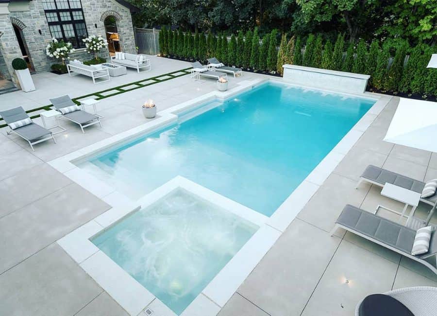 luxury concrete pool patio