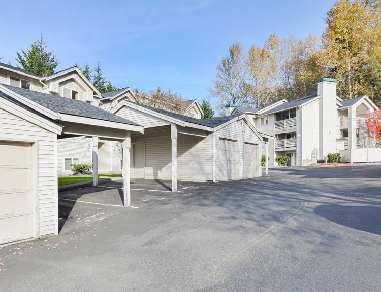 condo complex exterior small carports