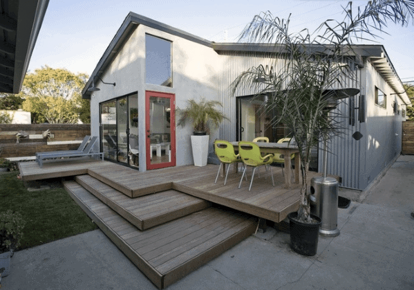 Contemporary Backyard Designs Floating Deck