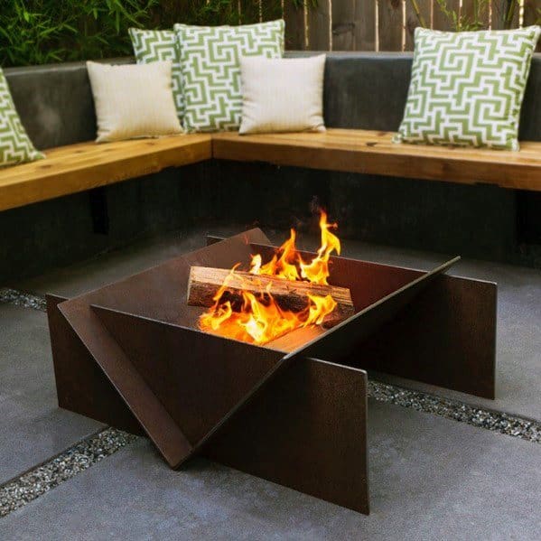 Contemporary Home Design Ideas Metal Fire Pit