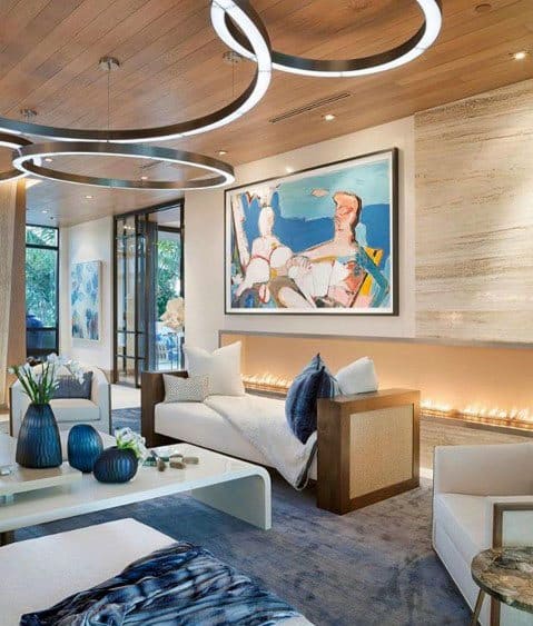 recessed linear fireplace