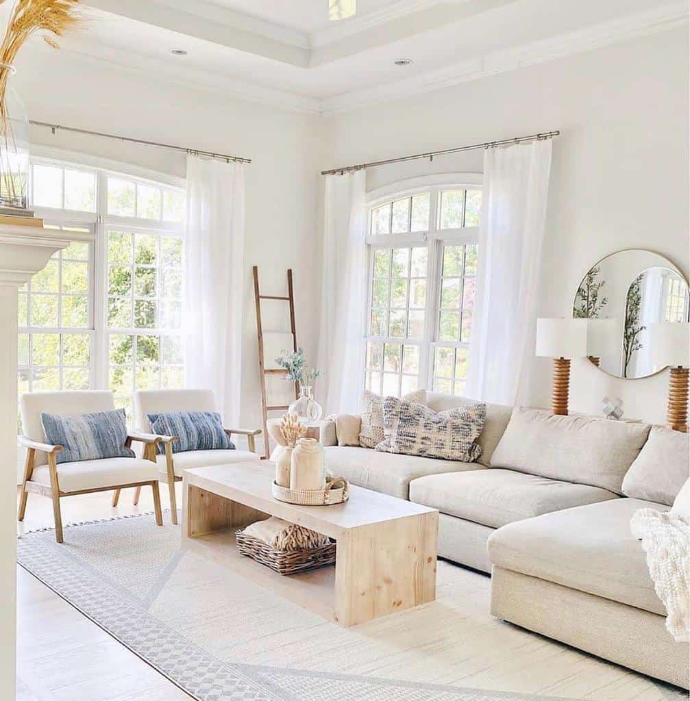 contemporary living room with simple decor 