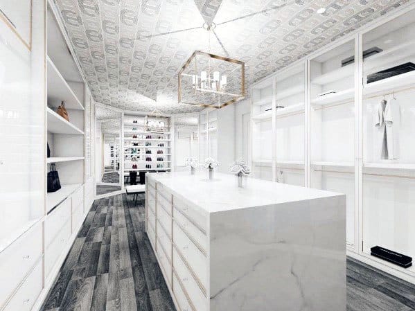 Contemporary White Closet Lighting Ideas