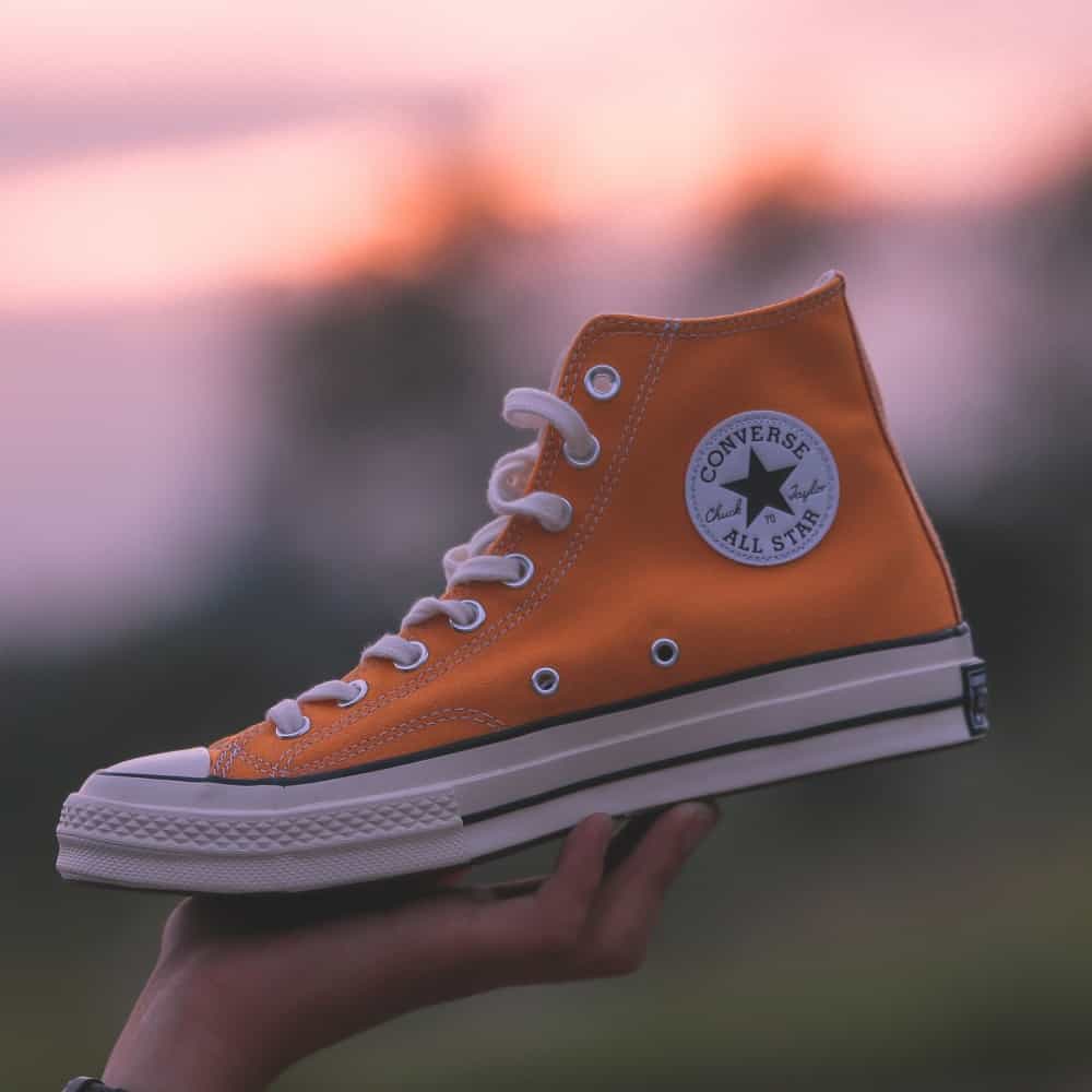 converse all star shoe orange color