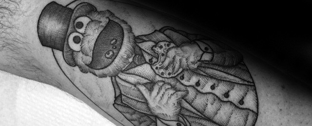 Cookie Monster Tattoo Designs For Men