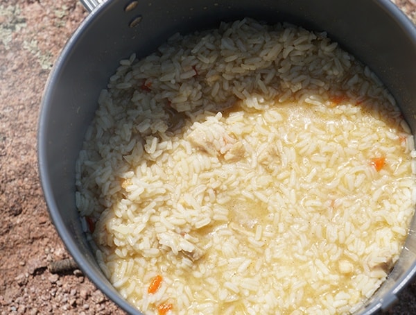 Cooking Chicken And Rice Msr Windburner Stove System Combo Review