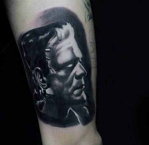 Cool Arm Frankenstein Mens Tattoo Designs