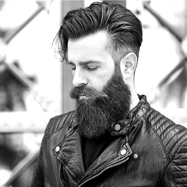 Undercut Hair with Black Beard