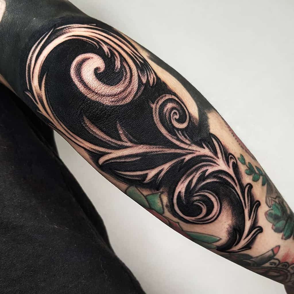 cool black arm tattoo joojoobean_tattoo