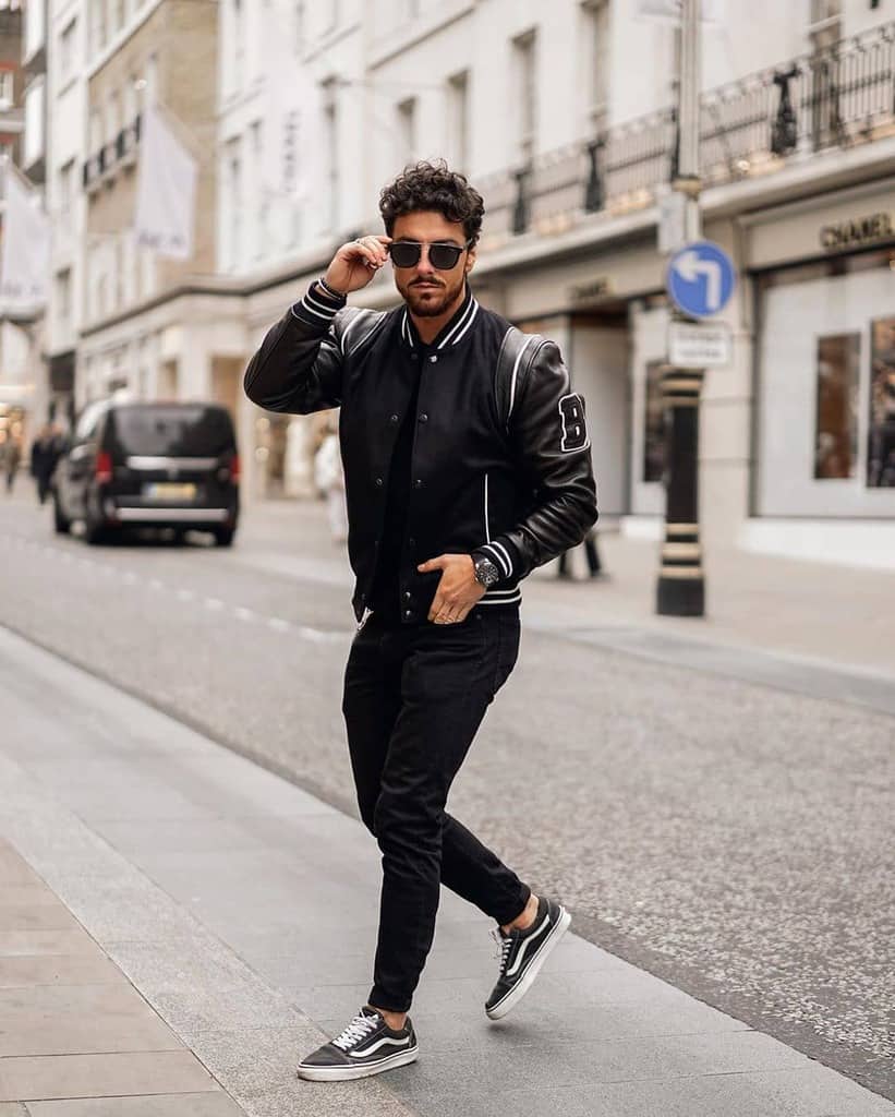 Cool Black Leather Jacket Street Style