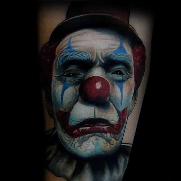 Cool Circus Clown Tattoo Inspiration For Guys On Arm