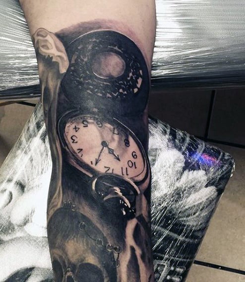 Cool Clock Tattoos For Men