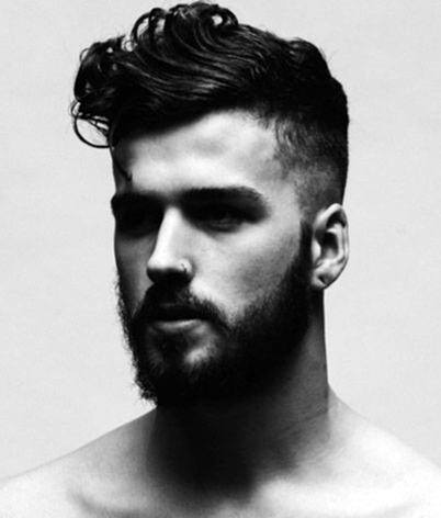 Cool Fade Modern Mens Hair With Side Part Curls