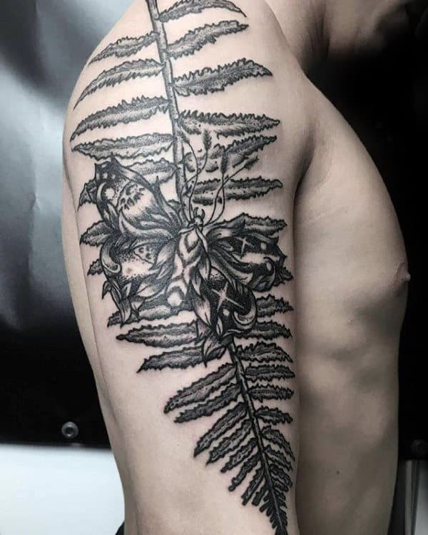 Cool Fern Guys Arm Tattoo Ideas
