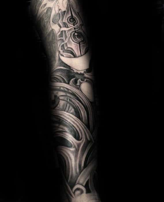 Cool Full Arm Masculine Sleeve 3d Tattoos For Gentlemen