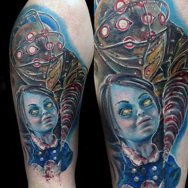 Cool Guys Video Game Bioshock Arm Tattoos