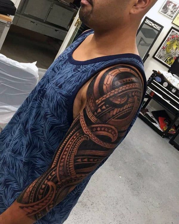 Cool Half Sleeve Tribal Tattoos For Men
