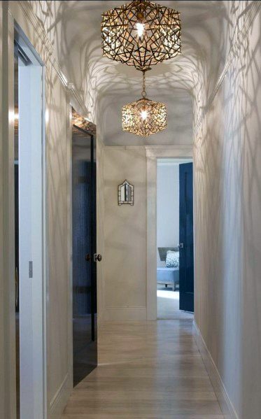 Cool Hallway Lighting Design Ideas Metal Chandelier