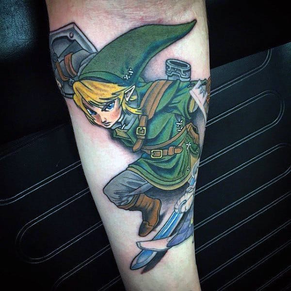 Cool Inner Arm Guys Zelda Tattoo Ideas