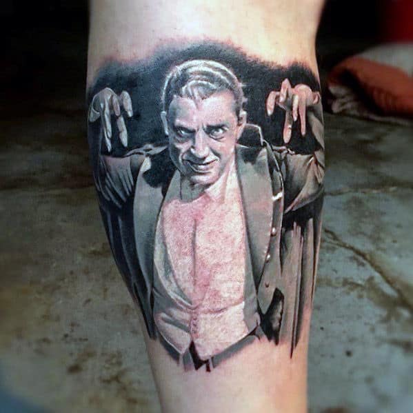 Cool Inner Forearm Dracula Realistic Guys Tattoos