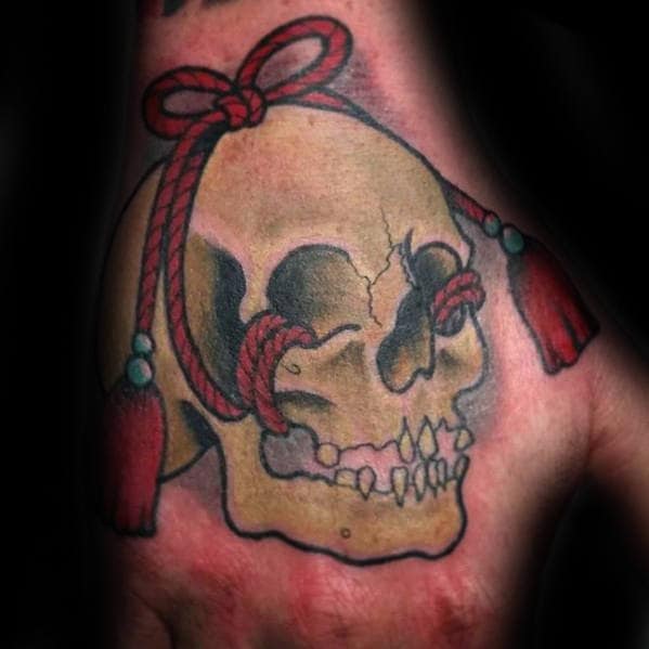 Cool Japanese Skull Hand Tattoos For Men