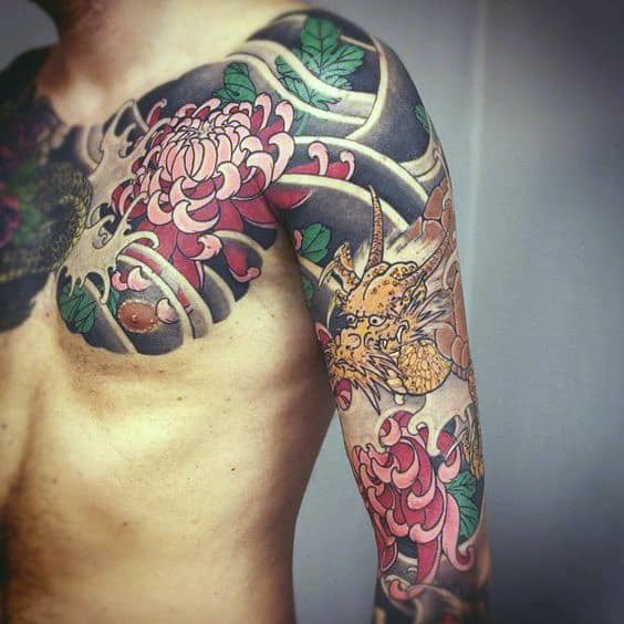 Cool Japanese Sleeve Tattoo For Males