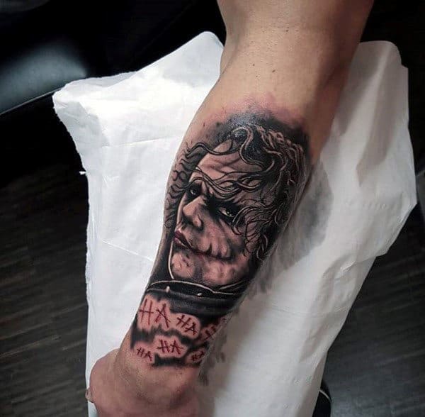 Cool Joker Forearm Mens Sleeve Tatotos