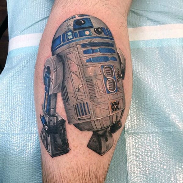 Cool Leg Calf Rd2d Tattoo On Male