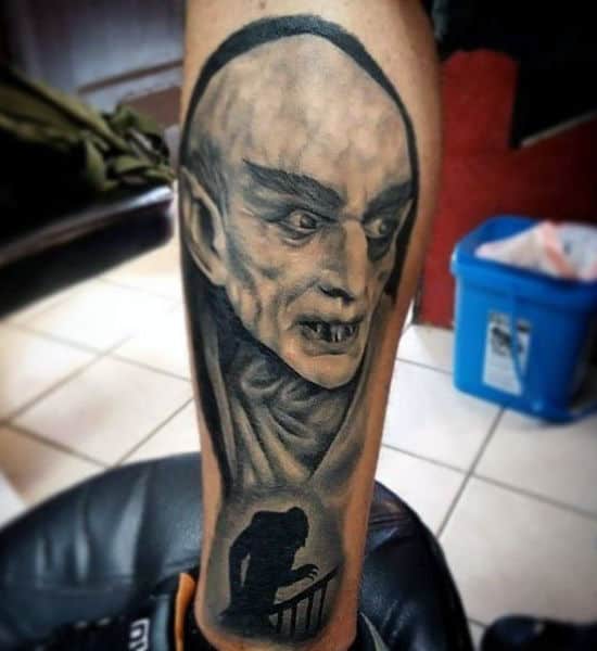 Cool Leg Tattoos Vampire For Guys