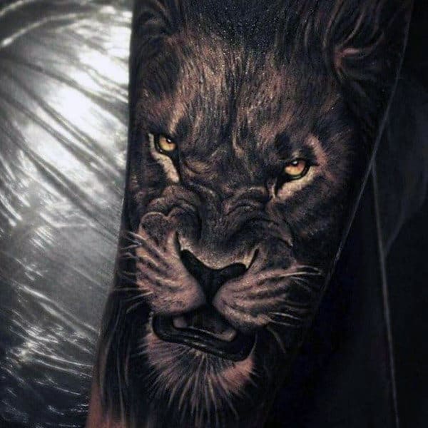 Cool Lion Animal Tattoo For Guys